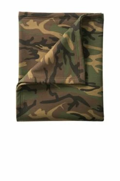Port & Company® Core Fleece Camo Sweatshirt Blanket