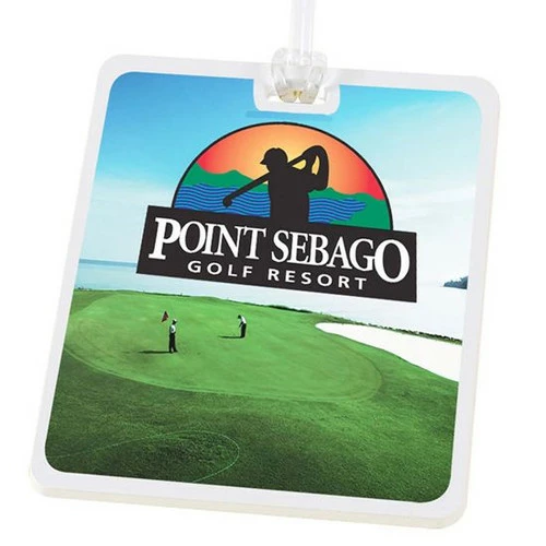 Hicke Golf Brand Rectangle Golf Tag - 4c Digital Imprint 1 Hicke Golf Brand Rectangle Golf Tag - 4c Digital Imprint