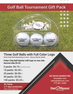 Hicke Golf Brand 3 Ball Clam Pack With Tees And Poker Chip Ball Marker