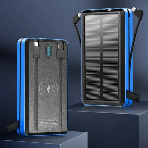 20,000 MAh Solar Wireless Charging Bank With Flashlight 1 20,000 MAh Solar Wireless Charging Bank With Flashlight