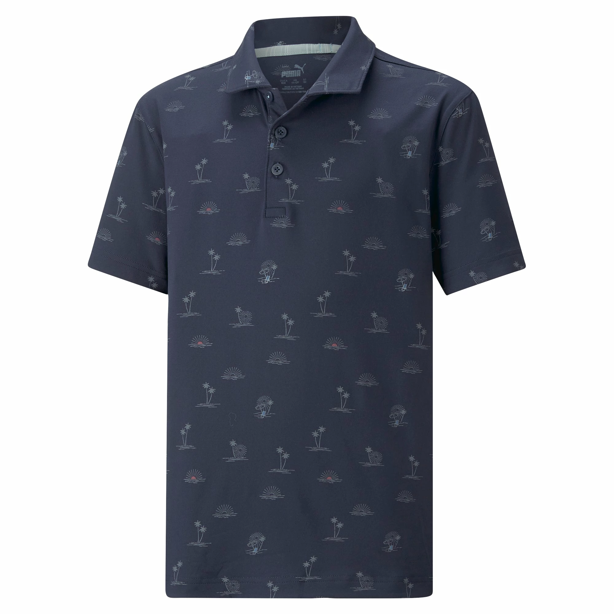 PUMA Golf Boy's CLOUDSPUN Horizons Golf Polo 3 PUMA Golf Boy's CLOUDSPUN Horizons Golf Polo - Image 3