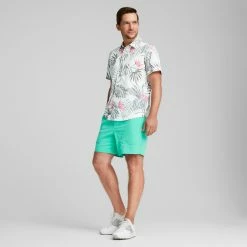 PUMA Golf PUMA X PTC Paradise Button Down Golf Shirt -Golf Clubs Sales 2023 wqelev01diovidsuecsp