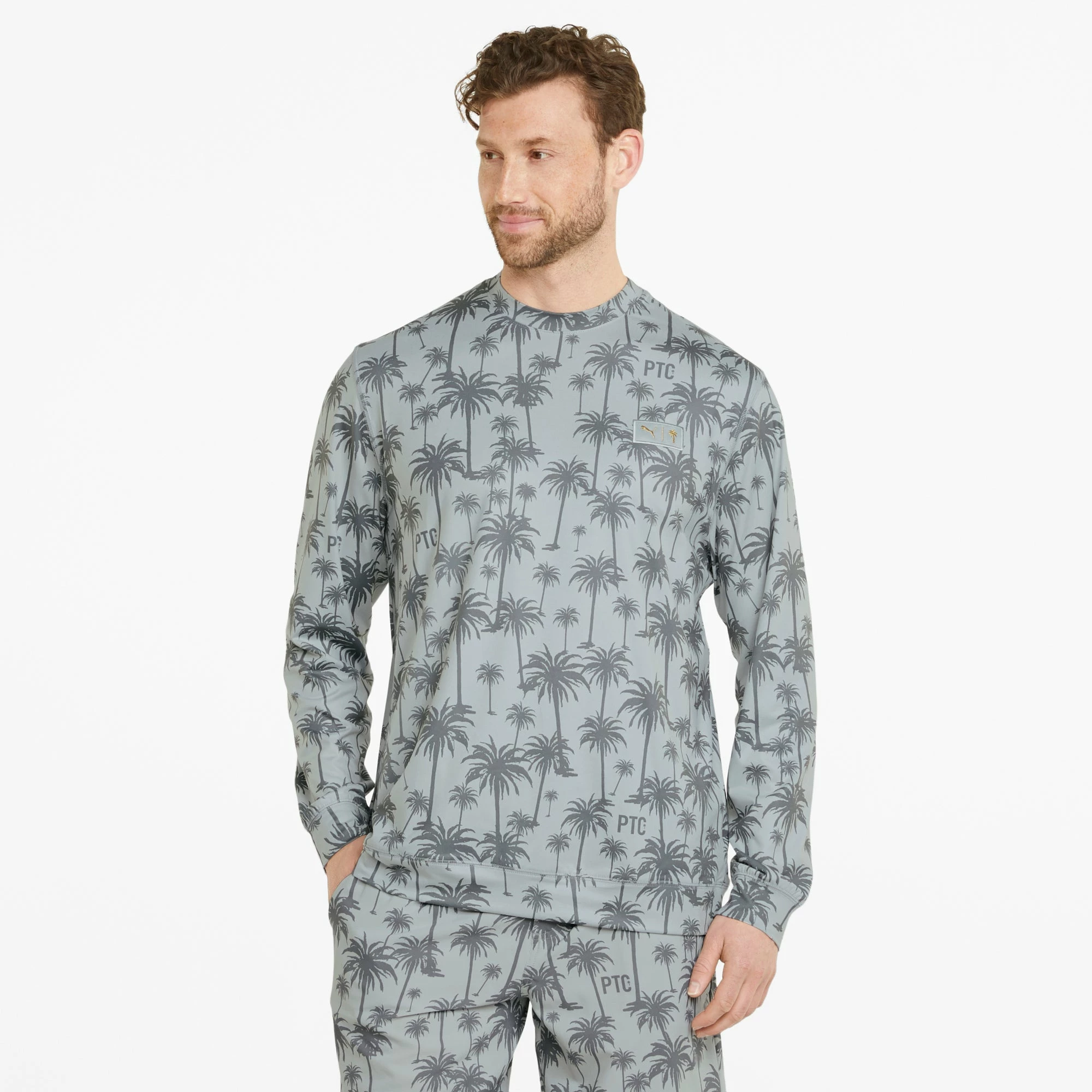 PUMA Golf PUMA X PTC Lightweight Crew Golf Sweatshirt 2 PUMA Golf PUMA X PTC Lightweight Crew Golf Sweatshirt - Image 2